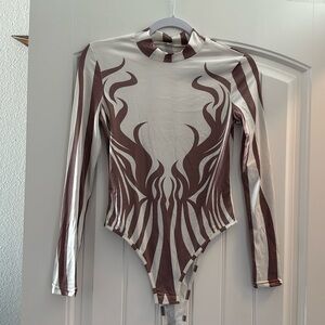 Western bodysuit with long sleeves